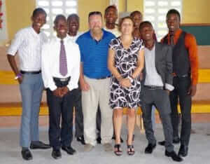 Terri and Jeff Swope with Haitian Men