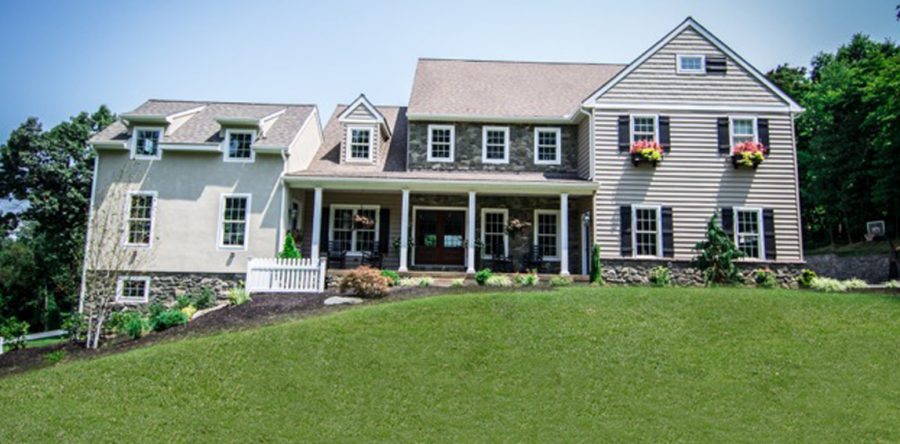 Home Front View with Lawn